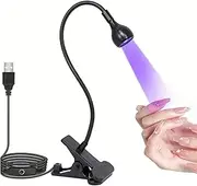 Flash Cure Nail Lamp, uv Nail lamp，Art Gooseneck Led with Black Gooseneck，Tube Portable Clip-On Flexible uv Flash Cure lamp