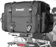 Rhinowalk Motorcycle Tail Bag, Expandable Motorcycle Travel Luggage Bags 80L, Waterproof All-Weather Trunk Rack Bag with Sissy Bar Straps & Helmet Rain Cover – Black