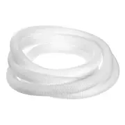 7/8 Inch x 10 Ft Split Wire Loom Tubing , Guard Convoluted Flex, White