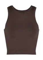 PRISM2 Luminous Ribbed Stretch-jersey Tank - Chocolate - One Size One Size