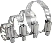 Worm Drive Hose Clamps 1/4"-2" - Rust Proof 304 Stainless Steel for Automotive & Plumbing Repairs,6,12mm 20pcs