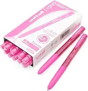 Uni-Ball Signo UMN-155-07 Gel Ink Retractable Rollerball Pen - 0.7mm Fine - Pink Ink - Pack of 12