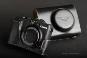Genuine real Leather Full Camera Case Camera bag for CANON G15 G16 (BLACK)