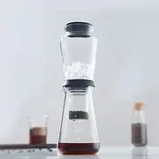Iced Coffee Maker, Quick Brew Drip Coffee Maker with Adjustable Rate Dripper for Coffee and Tea, Borosilicate Glass Cold Brew Maker with Stainless Steel Filter
