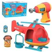 Design & Drill Bolt Buddies Helicopter Take Apart Toy with Electric Toy
