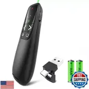 Clicker PowerPoint Presentation Wireless Presenter Remote, Green Laser Pointe