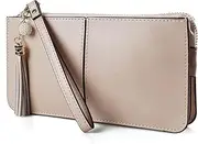[befen] Genuine Leather Clutch Bags for Women, Small Ladies Wristlet Clutch Wallet Purse with Wrist Strap