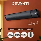 Devanti Electric Infrared Radiant Strip Heater Panel Outdoor Remote Control