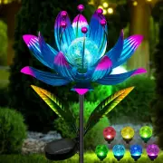 Wind Spinners Outdoor, 38 Inch Metal Wind Spinner Yard Art with Stake, Colorful