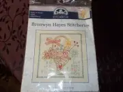 DMC ~ BRONWYN HAYES STITCHERIES ~ BASKET OF FLOWERS ¬ EMBROIDERY ~ 15 x 15cms
