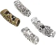 4pcs Dread Locks Ring Pin Crochet Hooks for Hair Silver Hair Hair Rings Hair Bead Kit Braided Clear Hair Elastics Passion Twist Crochet Hair Beads for Hair Filigree Tube