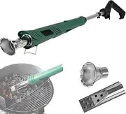 3-in-1 Garden Electric Weed Burner, Portable Electric Thermal Weeder Burner, Flame Weeder & BBQ Air Blower with 2 Nozzles, Maximum Temperature 650℃, Weed Killer Remover for Patio Garden(Green)