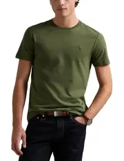 [Polo Ralph Lauren] Custom Slim Fit Soft Cotton T-shirt in Green