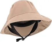 [ESOMAVRIX] Sun Visor Beach Hats Sun Hats for Women Custom Bucket Hat Surf Cap Wide Brim Bucket Hat Baseball Cap Wide Brim Hat Solar Fan Hat Sun Hat Swim Hat Mission Cooling Hat Acrylic Khaki/1179