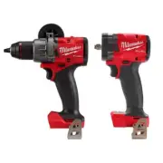 Milwaukee Hammer Drill/Driver 1/2" + Impact Wrench FR 3/8" 18V Li-Ion Cordless