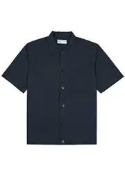Universal Works Tech Brushed Twill Overshirt - Navy - S S