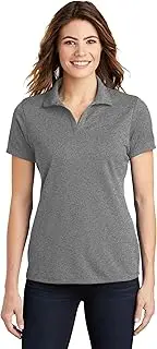 [SPORT-TEK] Ladies PosiCharge RacerMesh Polo L Grey Heather