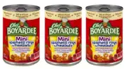 3 Chef Boyardee Mini Spaghetti Rings With Meatballs in Tomato Sauce, 15 oz Cans