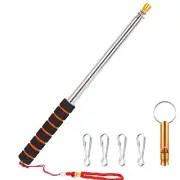 9.8ft Telescopic Flag Pole,Stainless Steel Handheld Portable Extendable Retra...