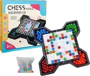 Rainbow Bead Game - Colorful Ball Matching Desktop Game - Novel Interactive Puzzle Chess Toy Set for Kids Adult Birthday Holiday Christmas