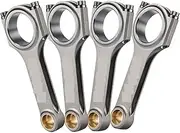 4340 EN24 Connecting Rods ARP 2000 Bolts Compatible With Toyota 20R/22R/22RE/22RET 2.2/2.4L Steel H Beam Floating Balanced