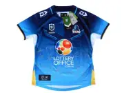 Signed 2025 Gold Coast Titans NRL Rugby League Home Football Jersey - Proof COA