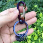 EDC Titanium Alloy Keychain Carabiner Keyrings Fast Hanging Flashlight Buckle