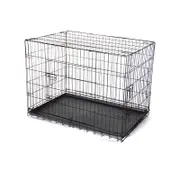 YES4PETS 30' Collapsible Metal Dog Crate Cage Cat Carrier With Tray