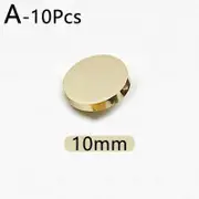 10pcs Shank Sewing Buttons Round flat shape Metal Buttons Windbreaker Coat Shirt Button gold 10mm