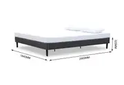 HALL Grey King Bed Base