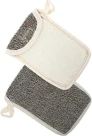 Baluue 2pcs Black Linen Soap Bag Soap Mesh Pouch Soap Mesh Bag Cleaning Scrubber Soap Saver Bag Soap Mesh Holder Bar Soap Pouch Drawstring Soap Bag Foaming Net Bath Soap Storage Bags Flax