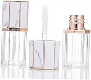 SOESFOUFU 5pcs Empty Lip Gloss Bottles - Glass Container Mini Tubes Clear Organizer for Lip Oils - Small Cute Blush Travel Bottles