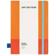 Any Day Now Bound Brights A5 Ruled Notebook Orange and Red