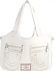[True Religion] Women's Satchel Bag, Crossbody Purse Handbag with Horseshoe Logo Stitching