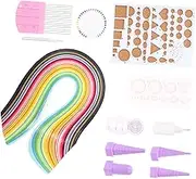CIMAXIC 1 Set Paper Quilling Kit Colors Strips DIY Paper Craft Tools for Beginners Professionals Includes Quilling Pen Curling Kit for Creative Models