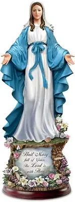 Bradford Exchange Thomas Kinkade Hail Mary Full of Grace Light Up Sculpture