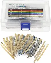 600 Pcs 30 Values Resistor Kit, YIFARUBE 1/4 Watt 1 Ohm-1M Ohm with 1% Metal Film Resistors Assortment for DIY Electric Projects