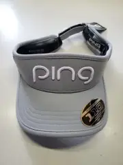 Ping Golf Gray Sun Visor 110 FlexFit Adjustable Moisture Wicking Embroidery NWT