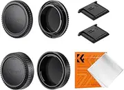 K&F Concept Rear Lens Cap + Fuji X Body Cap Cover for Fujifilm X-Pro2 X-Pro3 X-T2 X-T3 XT4 XT5 X-E4 X-T30 X-E2 X-E2s, X-E3, X-E4, X-A10, X-A7, X-A5 ..X Mount Camera Lens