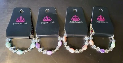 Paparazzi Set 4 Pr Starlit Shimmer Stretchy Bracelets - New