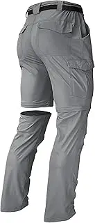 [AREOUTS] Men's Hiking Pants Convertible Zip Off Lightweight Waterproof Quick Dry Outdoor Fishing Travel Safari Camping
