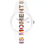 Swatch Men's Originals Swatch Art Peace Hotel Time's Magic White Dial Watch -