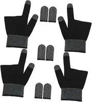 Abaodam Mobile Gaming Gloves 2 Pairs Finger Sleeves Graphene Thumb Protectors Touch Screen Breathable Material Comfortable