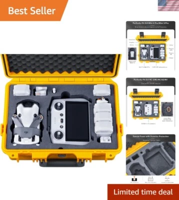 Titan MM410 Waterproof Hard Case Yellow for DJI Mini 4 Pro/Mini 3/Pro and DJI...