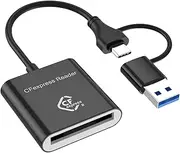 AsrMyjcx Type B Card Reader with USB C and A Interface Photo Enthusiasts 2 in 1 Support USB 3.2 Gen