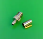 (1 PACK) Mini UHF Female 3-PC Crimp-On RG58/142/400 LMR195 Connector-USA Seller