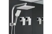 Cefito 8'' Rain Shower Head Set Handheld Square High Pressure wins TapChrome