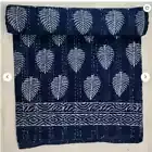 Pretty Indian Kantha Hand Block Print Quilt Handmade Bedspread Blanket King Size