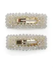 [Morgan & Taylor] Lorenza Hair Clip Set in Crystal