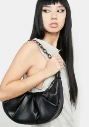 [DARKER WAVS] Atmosphere Vegan Leather Crescent Bag
